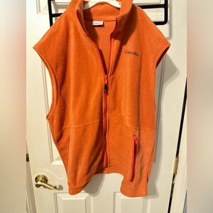 Columbia Vibrant Orange Fleece Vest